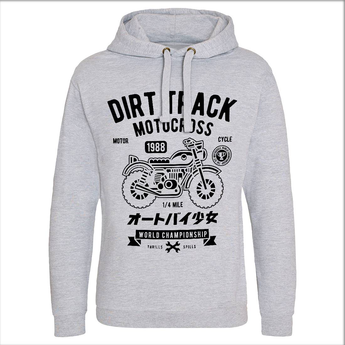 Dirt Track Mens Hoodie Without Pocket Motorcycles A224