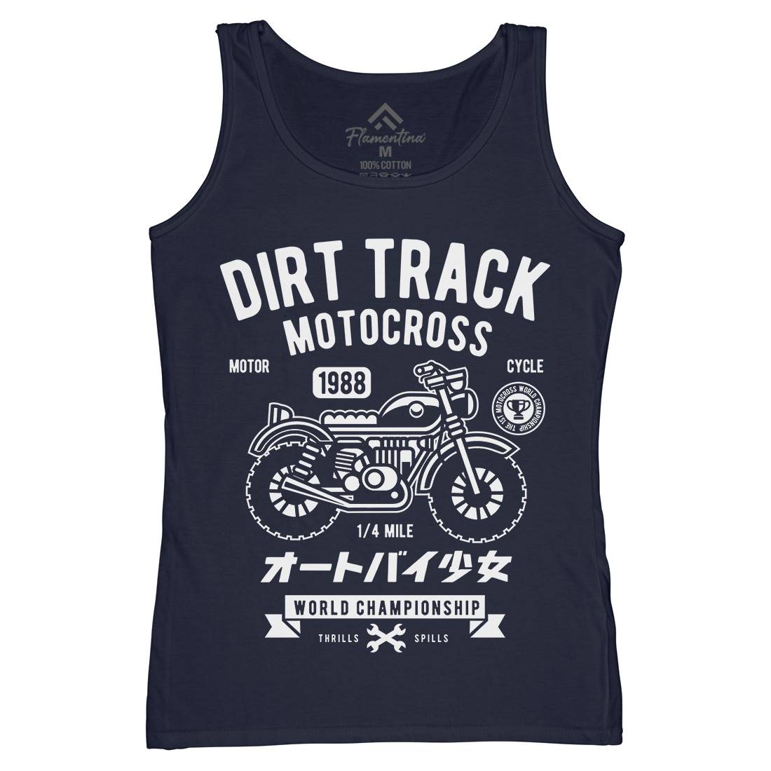 Dirt Track Womens Organic Tank Top Vest Motorcycles A224