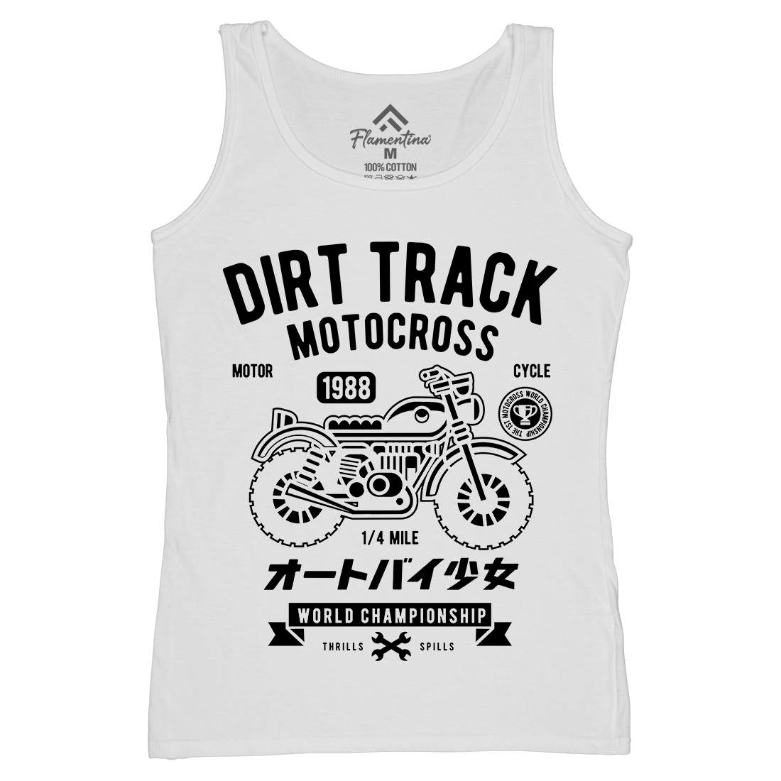 Dirt Track Womens Organic Tank Top Vest Motorcycles A224