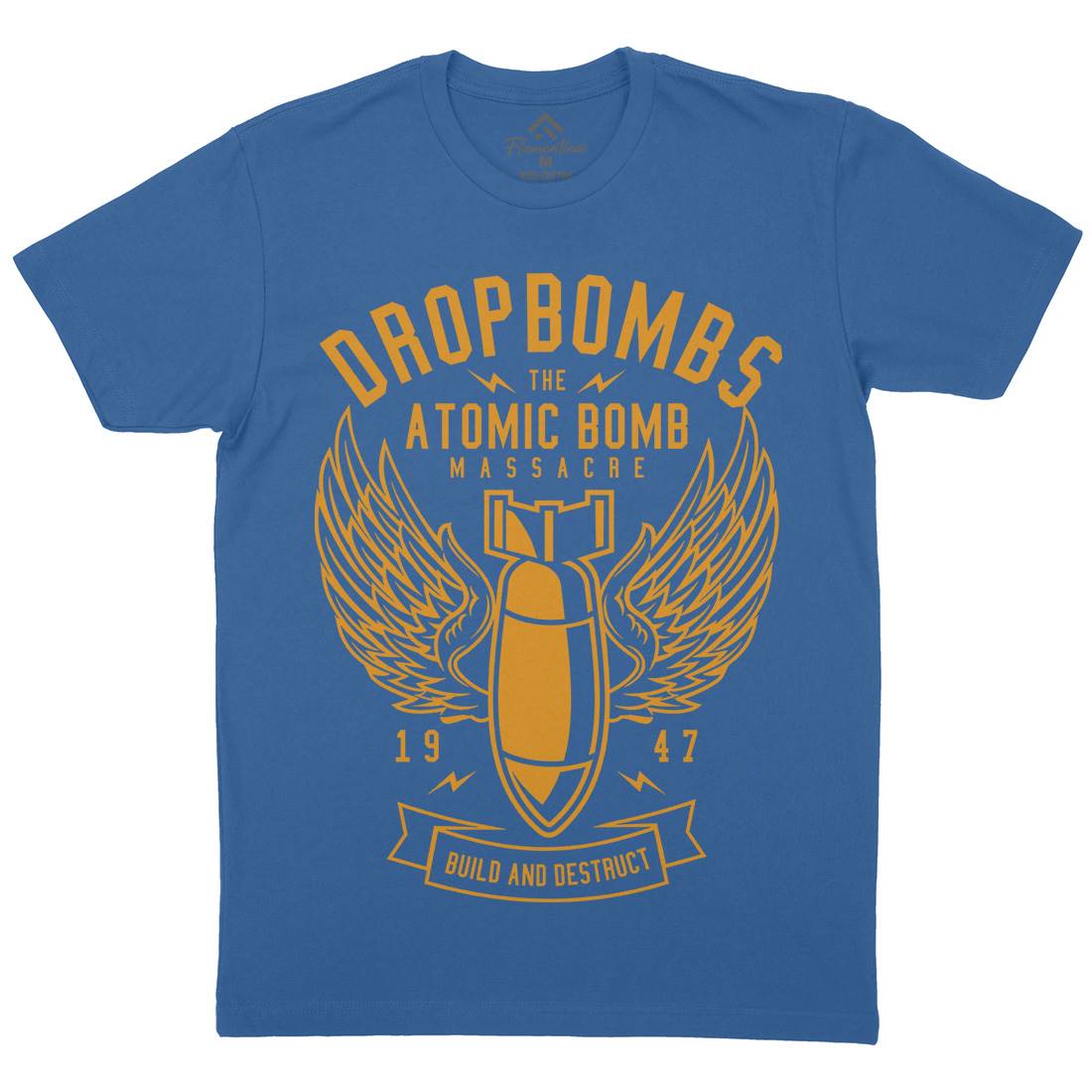 Drop Bombs Mens Crew Neck T-Shirt Army A225