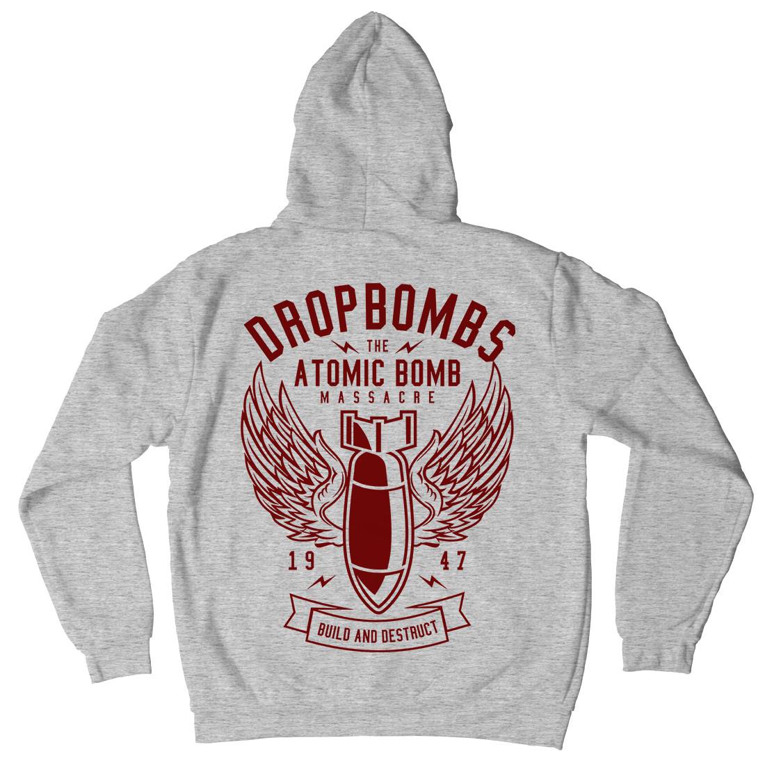 Drop Bombs Mens Hoodie With Pocket Army A225