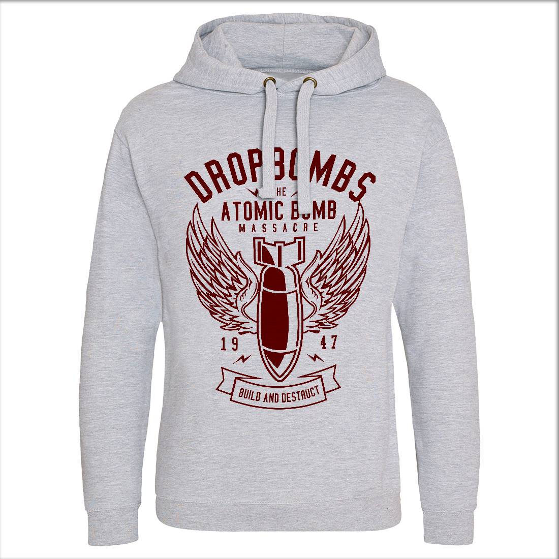 Drop Bombs Mens Hoodie Without Pocket Army A225