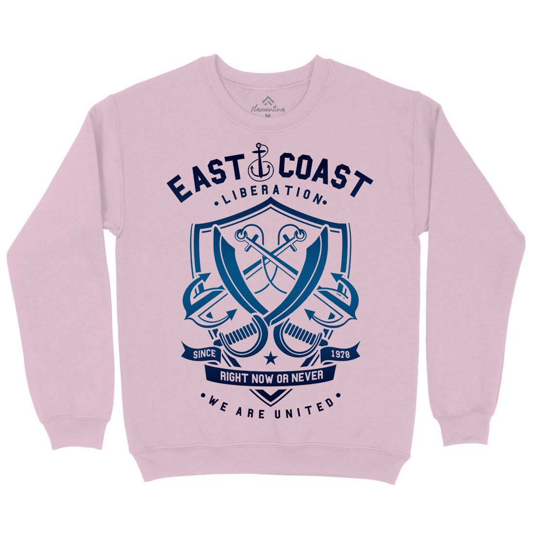 East Coast Anchor Kids Crew Neck Sweatshirt Navy A226