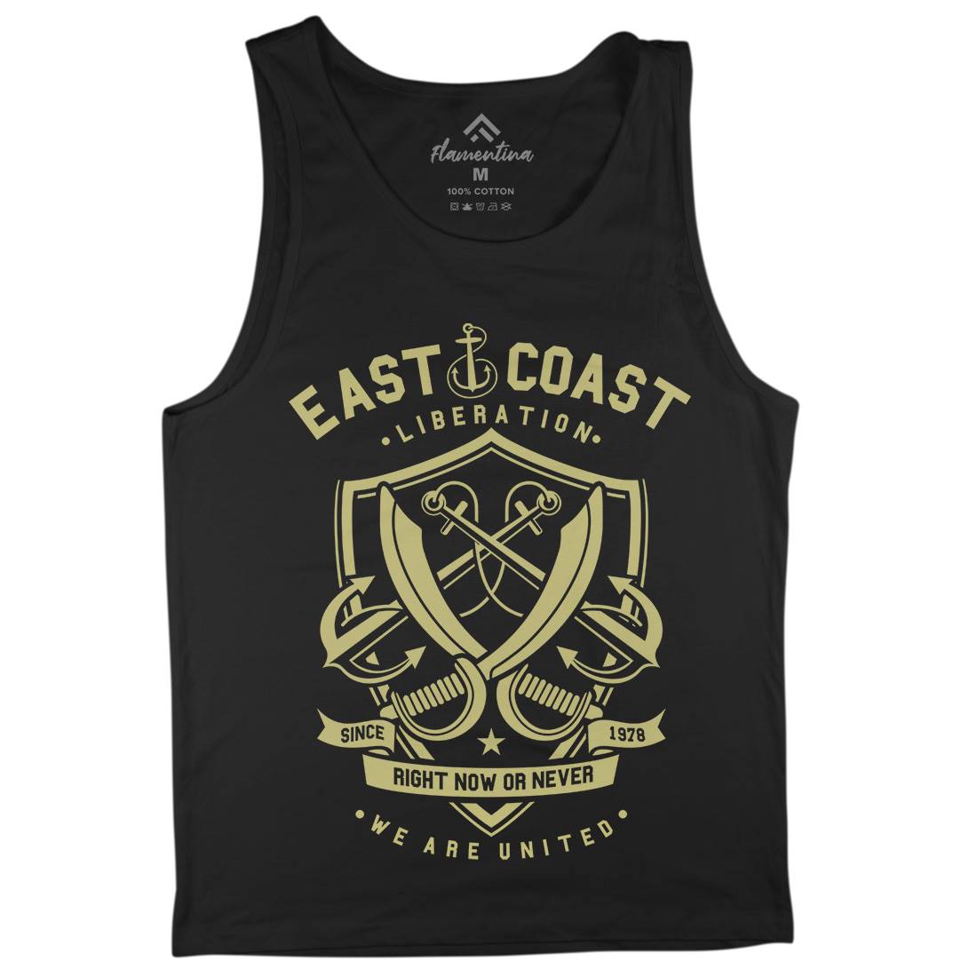 East Coast Anchor Mens Tank Top Vest Navy A226