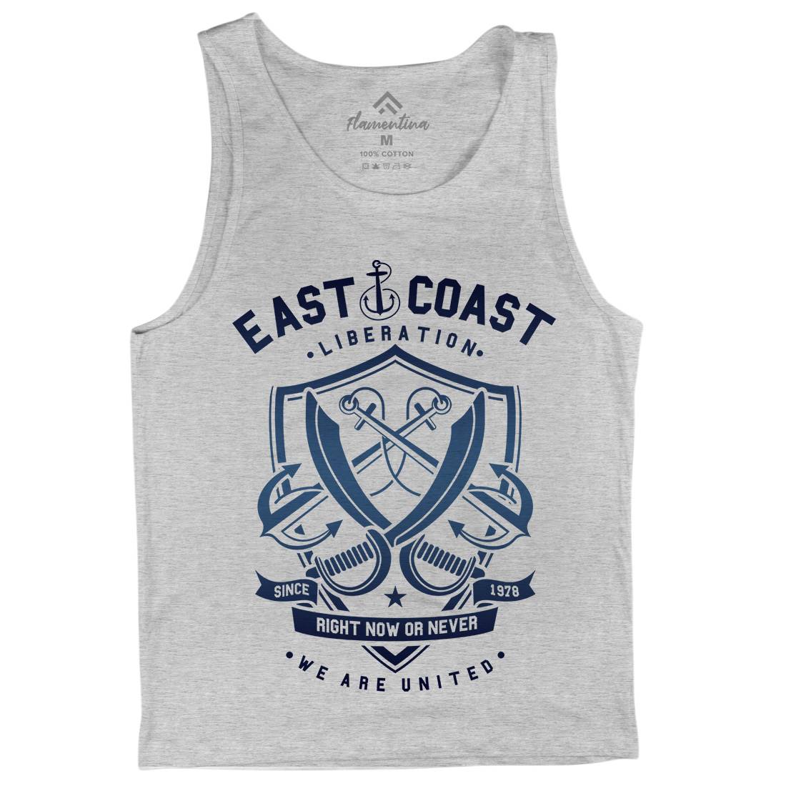 East Coast Anchor Mens Tank Top Vest Navy A226