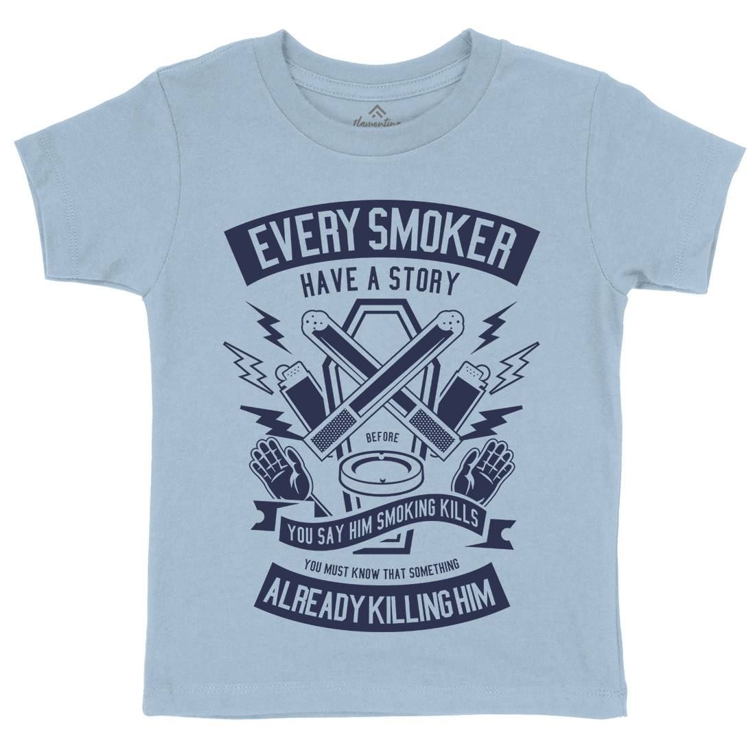 Every Smoker Kids Crew Neck T-Shirt Quotes A227