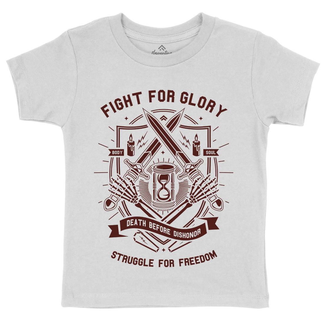 Fight For Glory Kids Organic Crew Neck T-Shirt Army A228