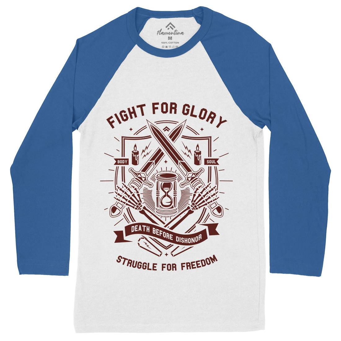 Fight For Glory Mens Long Sleeve Baseball T-Shirt Army A228