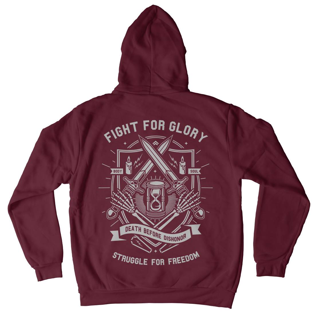 Fight For Glory Mens Hoodie With Pocket Army A228