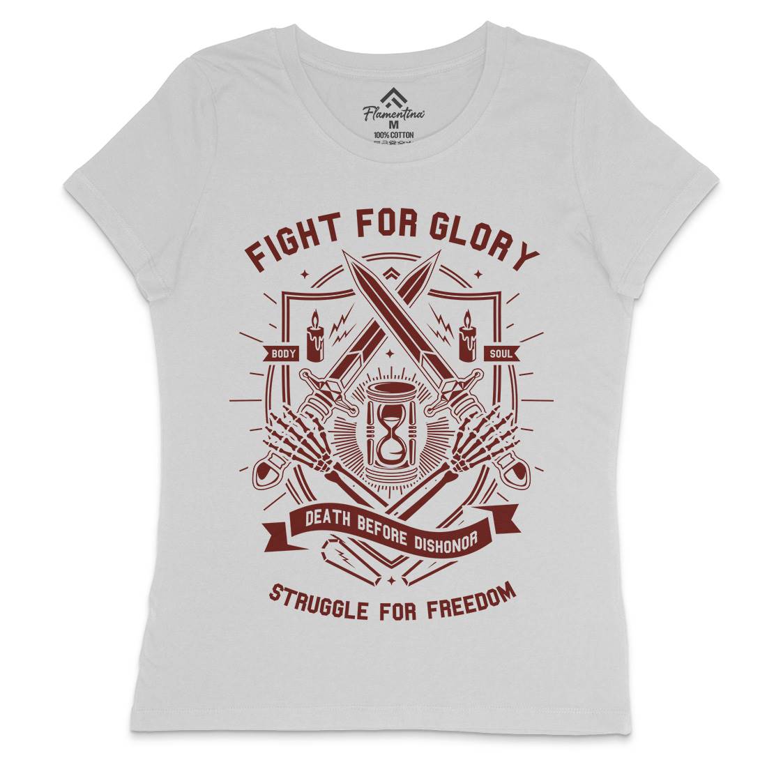 Fight For Glory Womens Crew Neck T-Shirt Army A228