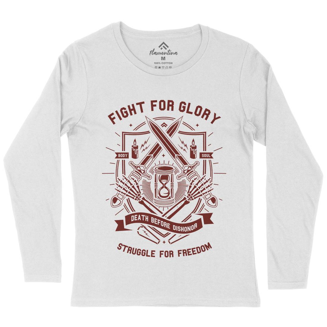 Fight For Glory Womens Long Sleeve T-Shirt Army A228