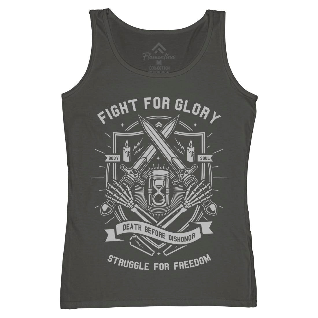 Fight For Glory Womens Organic Tank Top Vest Army A228