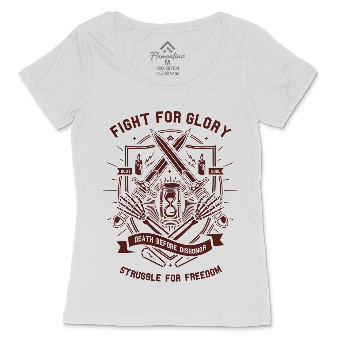 Fight For Glory Womens Scoop Neck T-Shirt Army A228