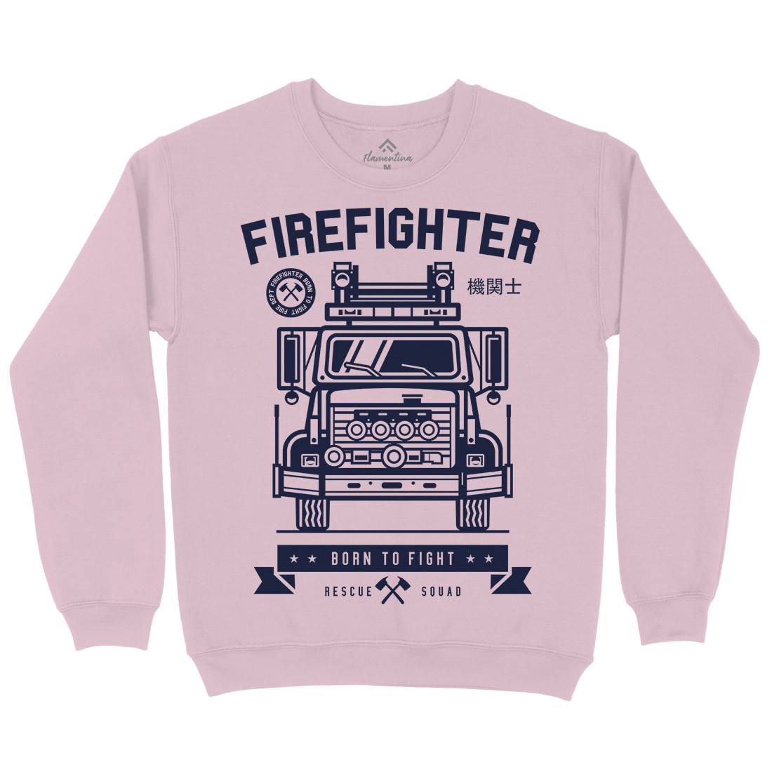 Fire Fighter Kids Crew Neck Sweatshirt Firefighters A229