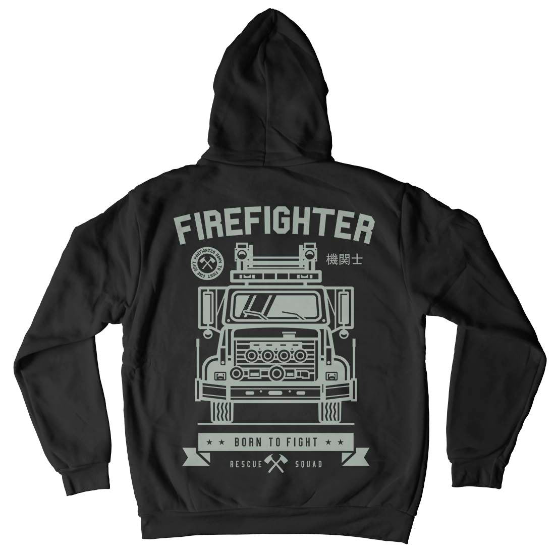 Fire Fighter Kids Crew Neck Hoodie Firefighters A229