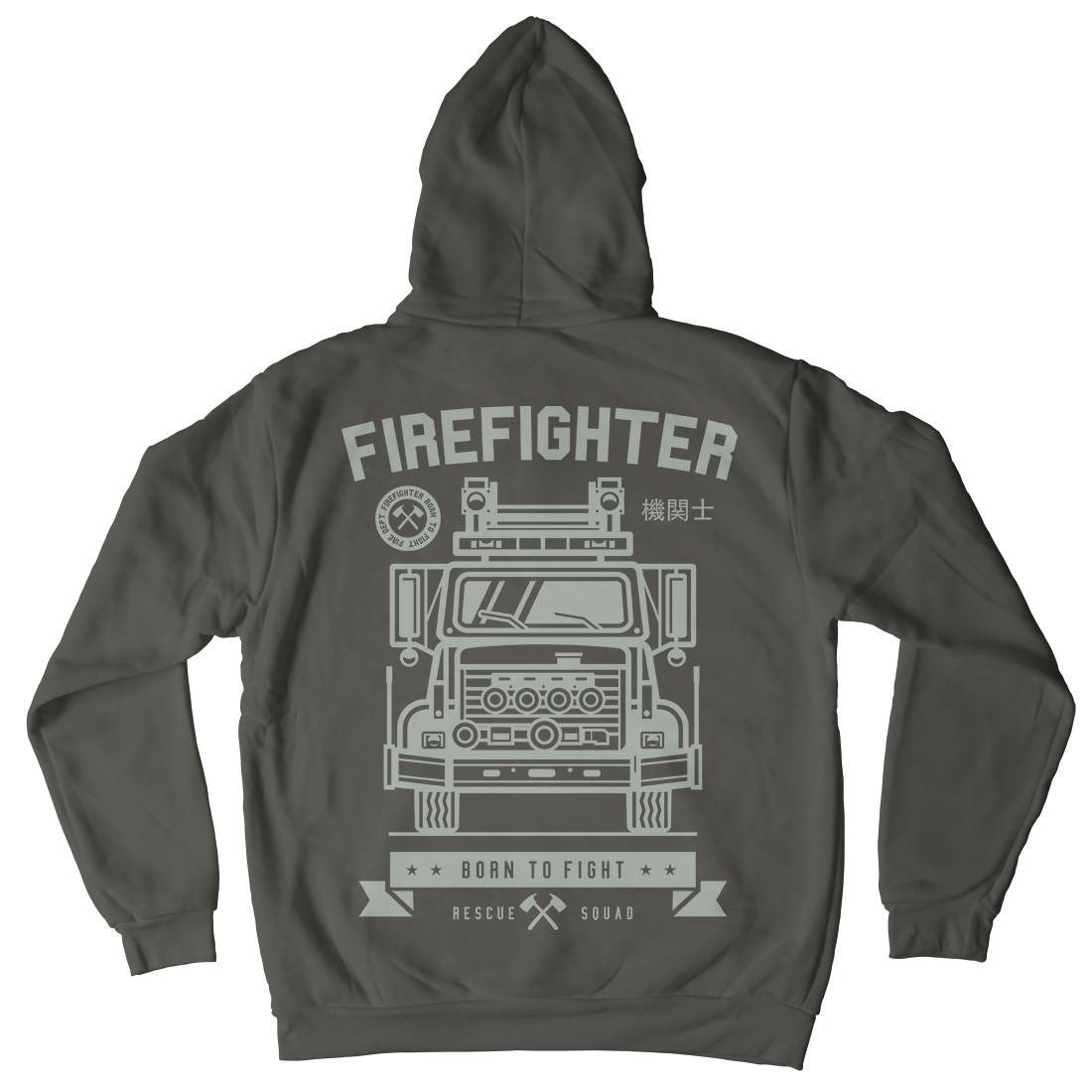 Fire Fighter Mens Hoodie With Pocket Firefighters A229
