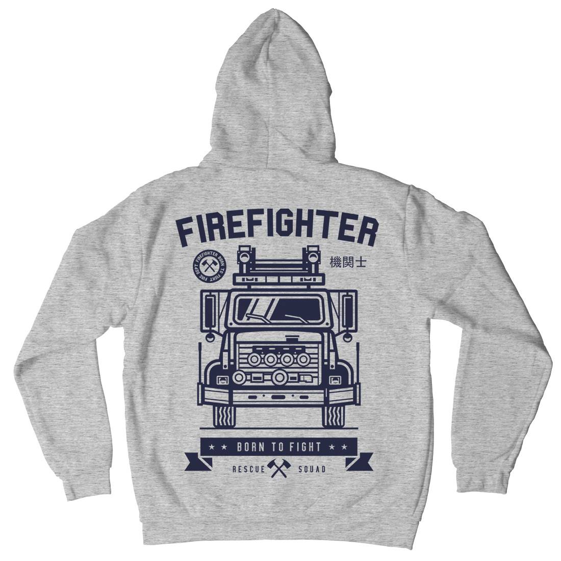 Fire Fighter Mens Hoodie With Pocket Firefighters A229