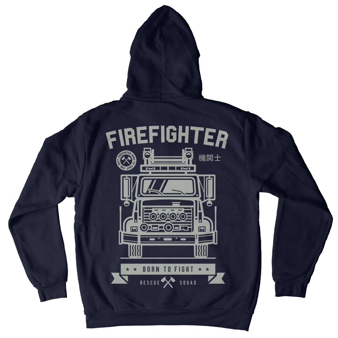 Fire Fighter Kids Crew Neck Hoodie Firefighters A229