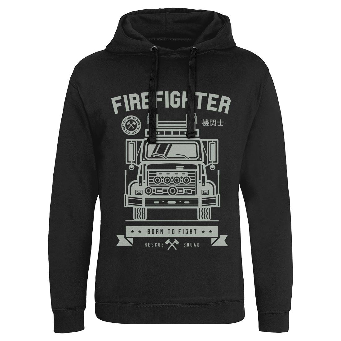 Fire Fighter Mens Hoodie Without Pocket Firefighters A229