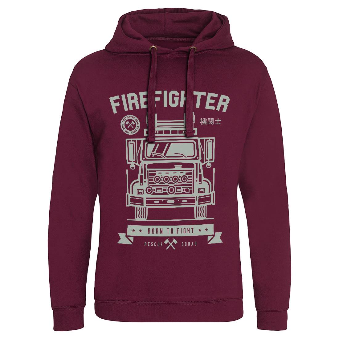 Fire Fighter Mens Hoodie Without Pocket Firefighters A229
