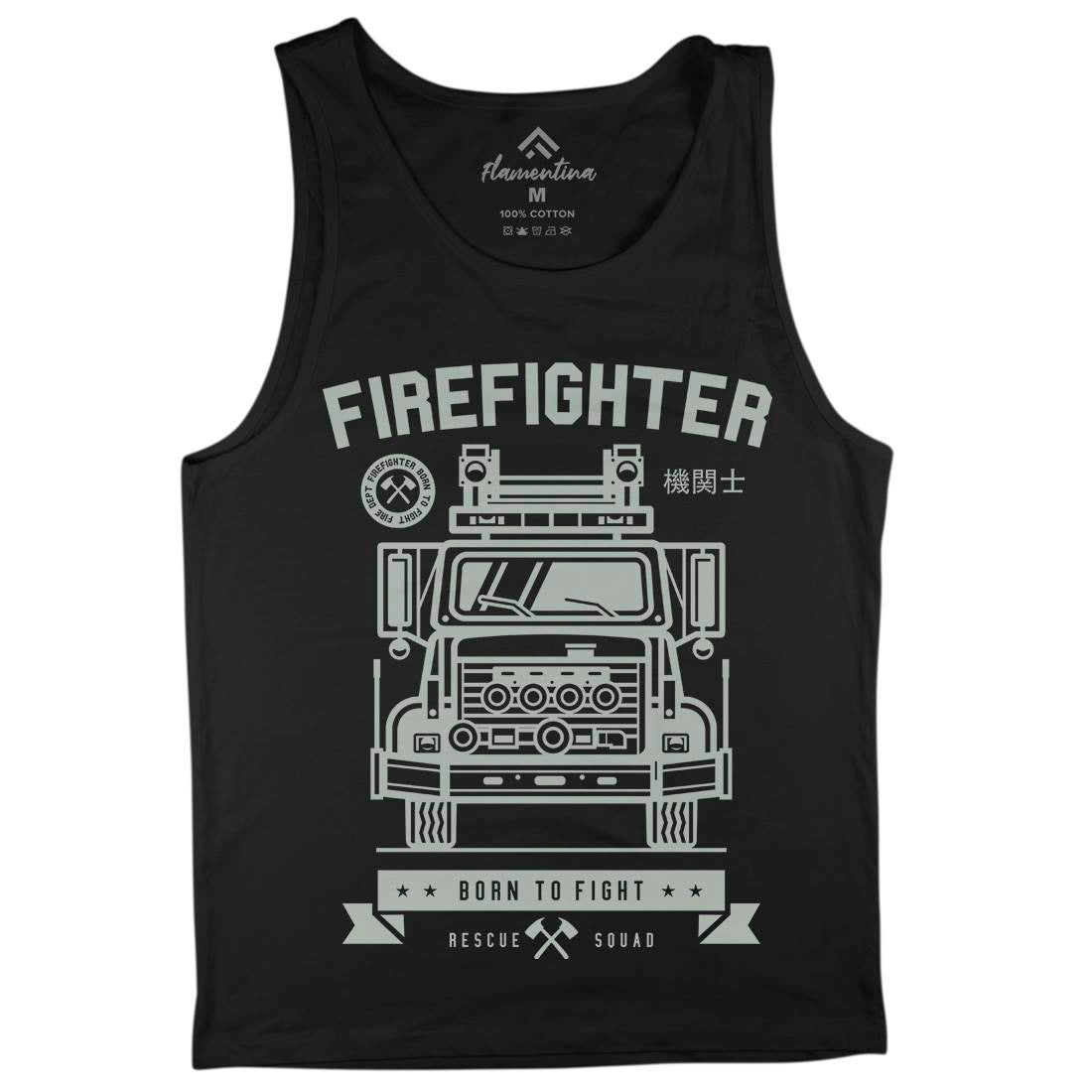 Fire Fighter Mens Tank Top Vest Firefighters A229