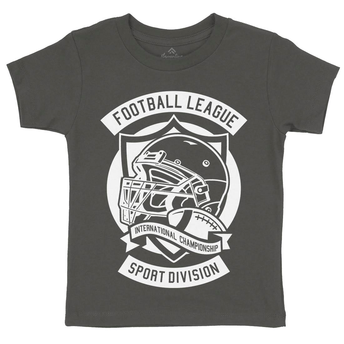 Football League Kids Organic Crew Neck T-Shirt Sport A231