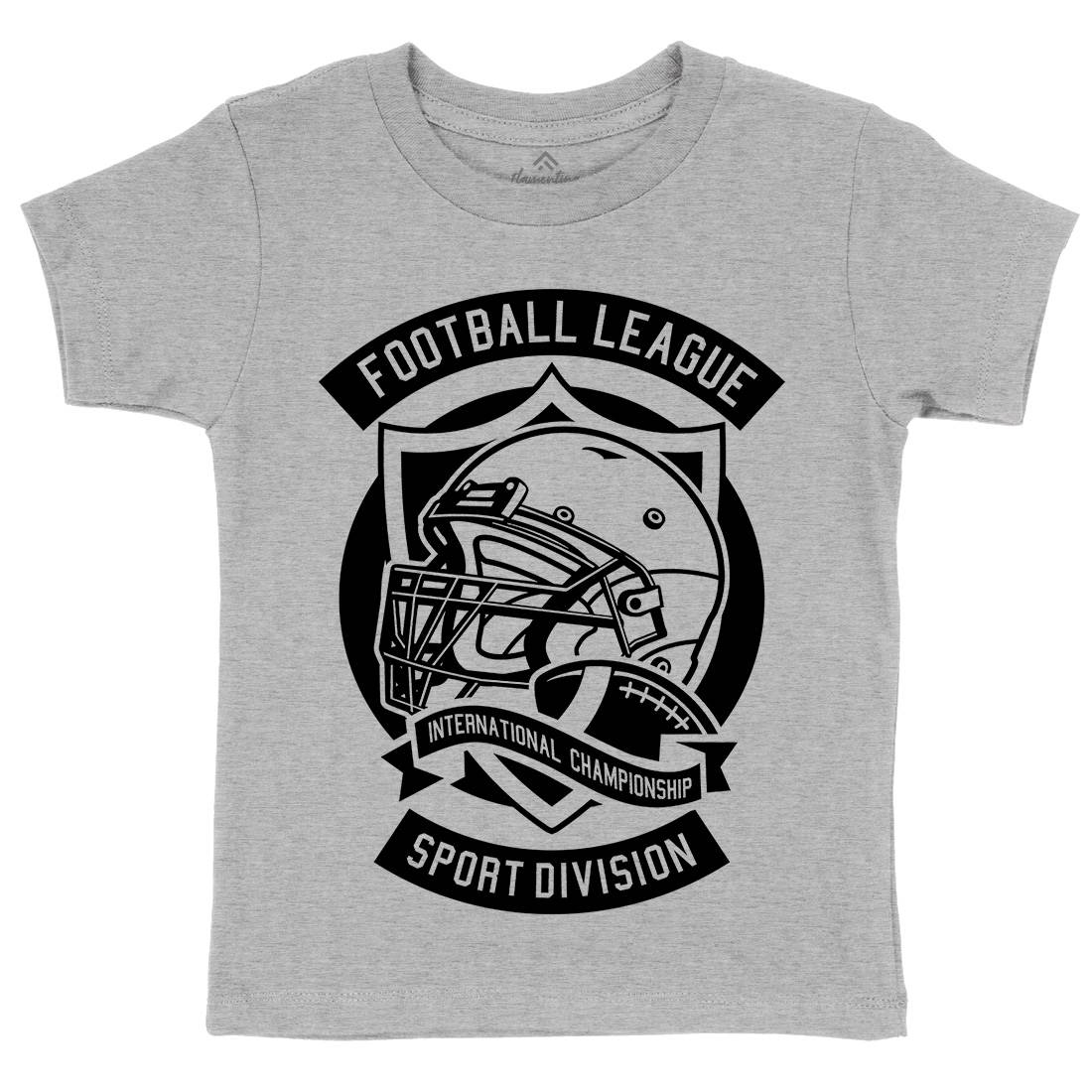 Football League Kids Organic Crew Neck T-Shirt Sport A231