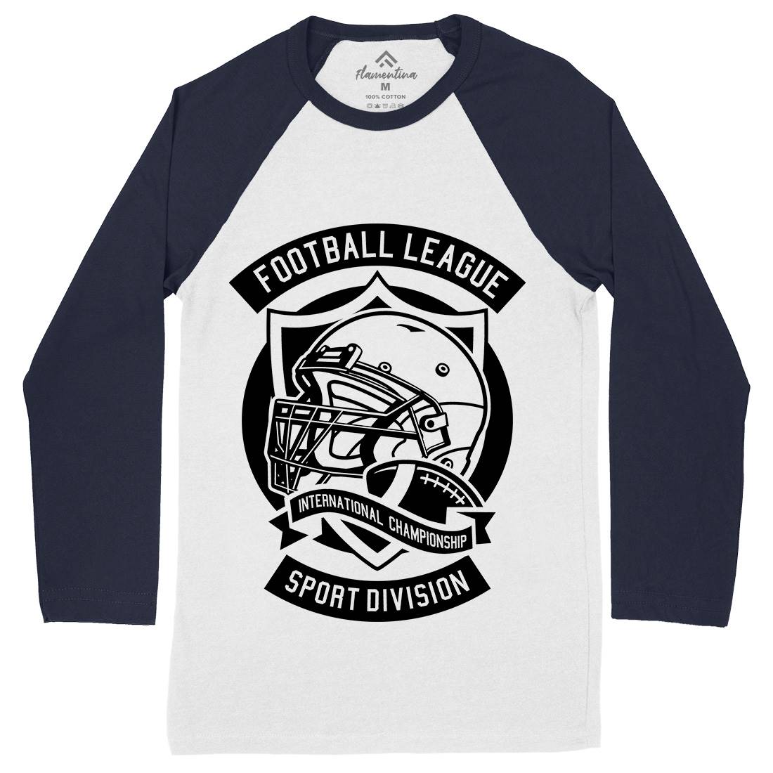 Football League Mens Long Sleeve Baseball T-Shirt Sport A231