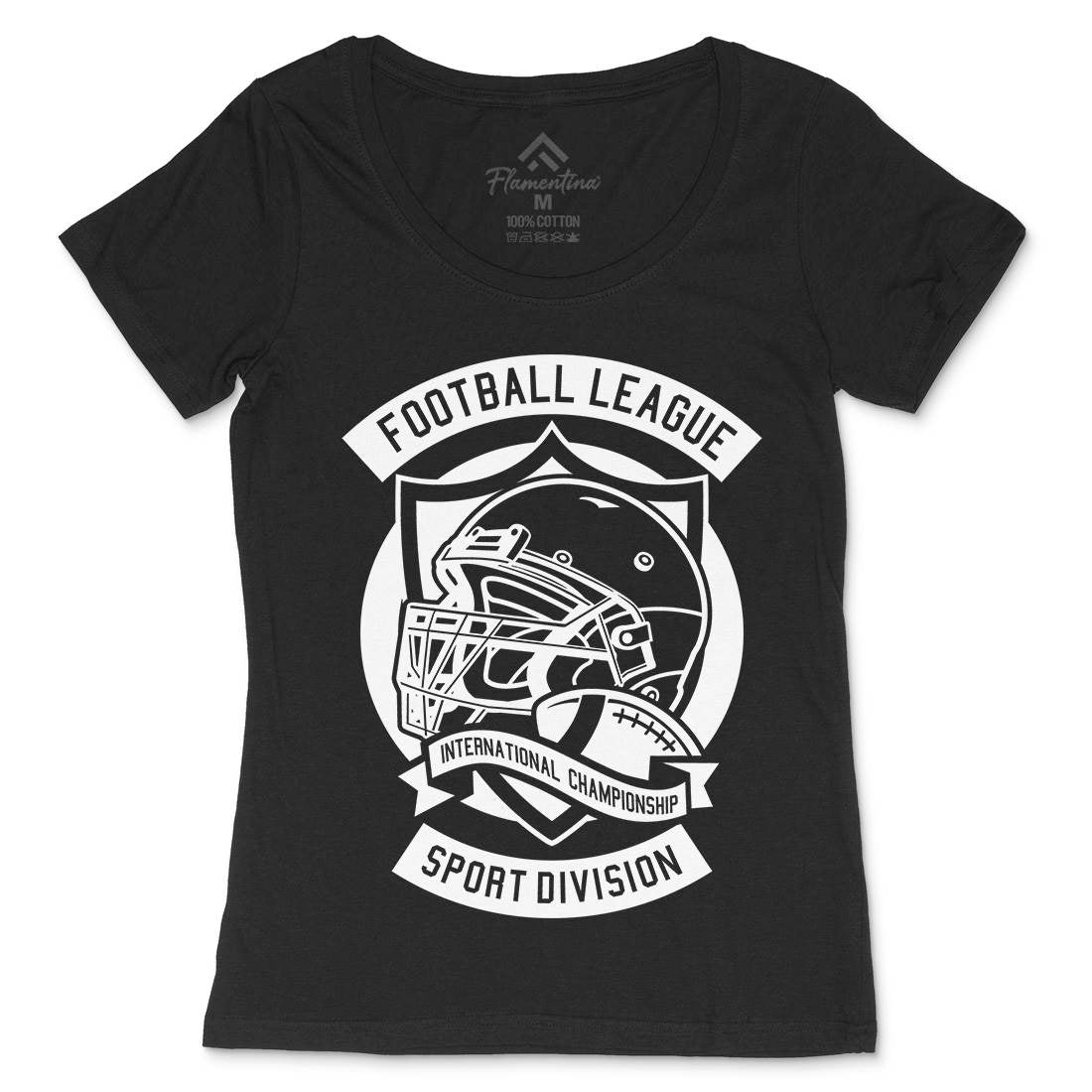 Football League Womens Scoop Neck T-Shirt Sport A231