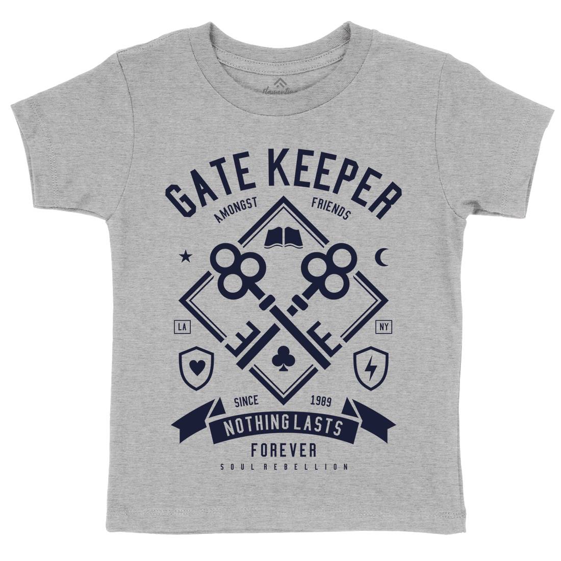 Gate Keeper Kids Organic Crew Neck T-Shirt Quotes A232