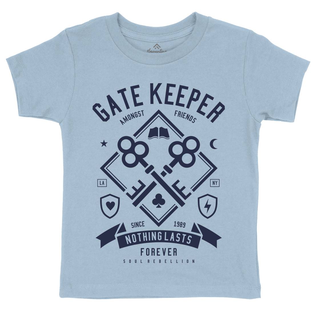 Gate Keeper Kids Organic Crew Neck T-Shirt Quotes A232