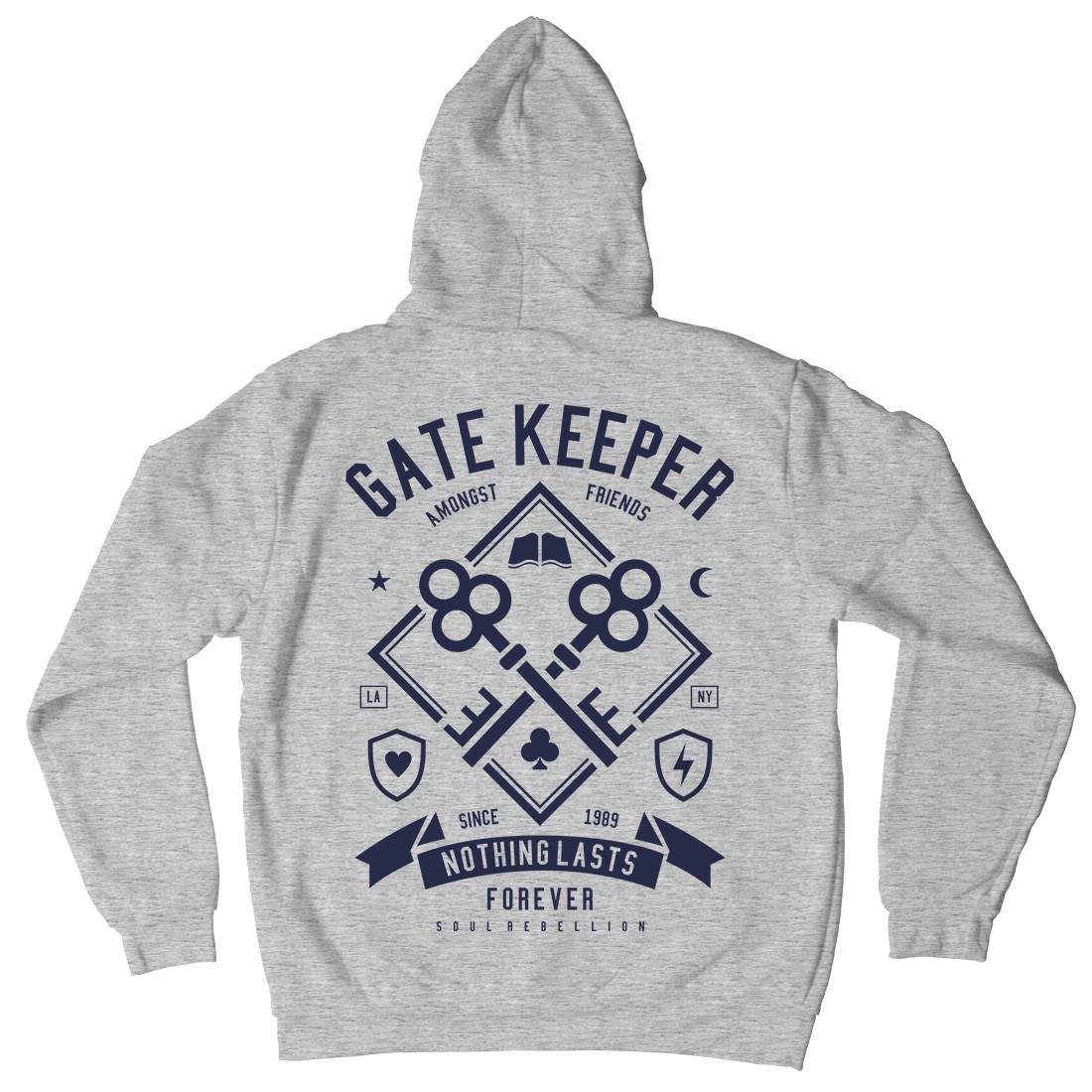 Gate Keeper Mens Hoodie With Pocket Quotes A232