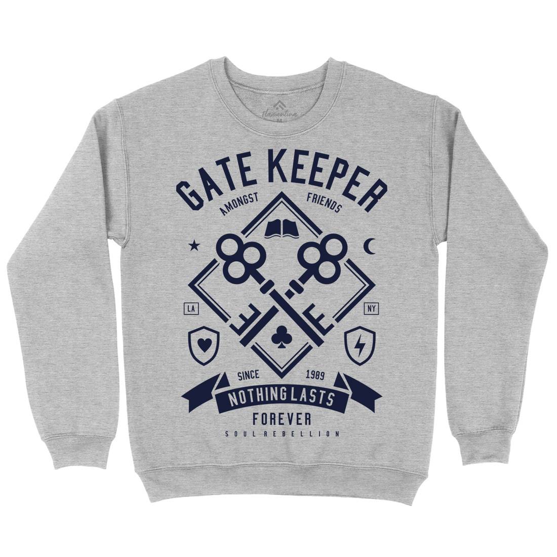 Gate Keeper Mens Crew Neck Sweatshirt Quotes A232