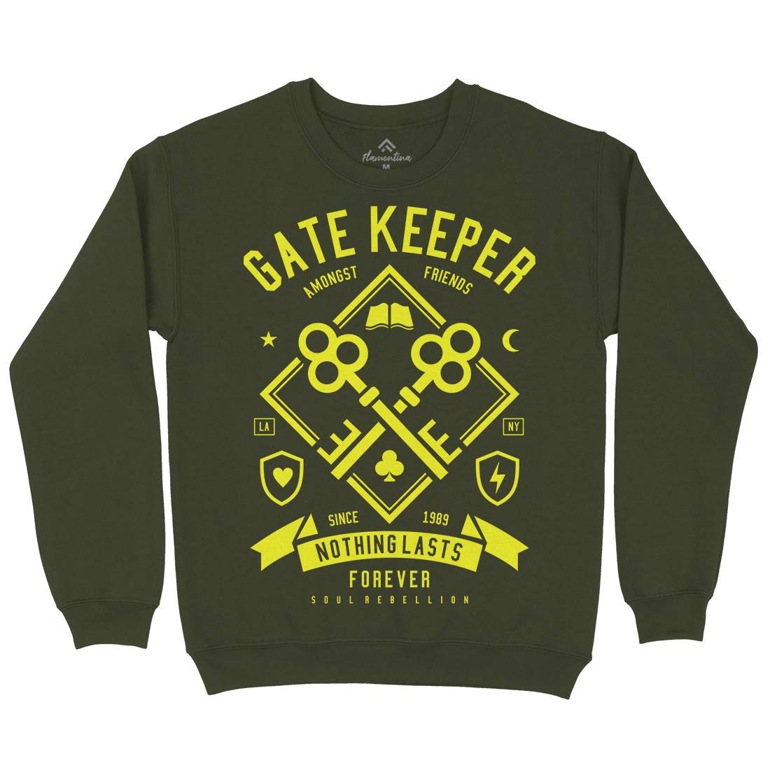 Gate Keeper Mens Crew Neck Sweatshirt Quotes A232