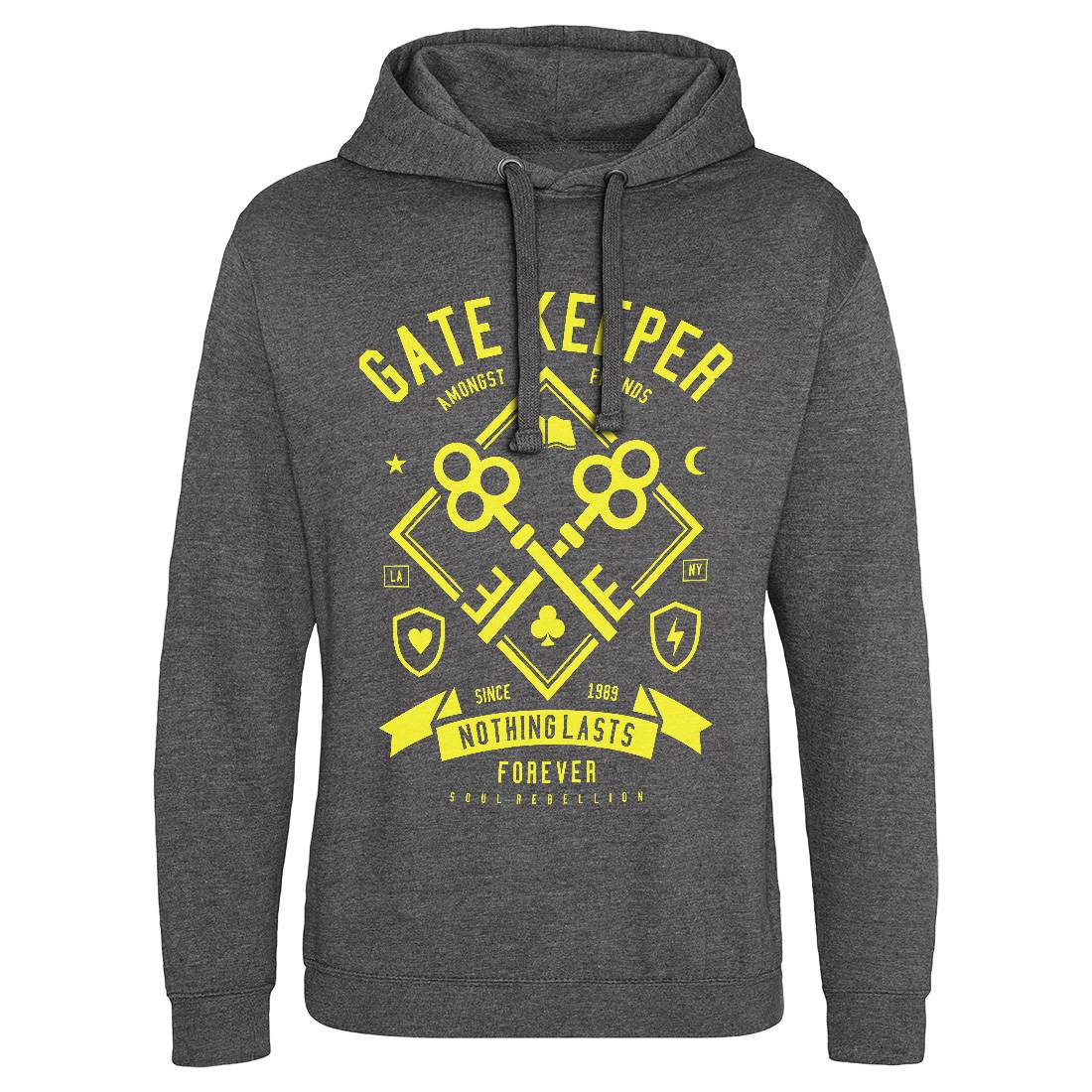 Gate Keeper Mens Hoodie Without Pocket Quotes A232