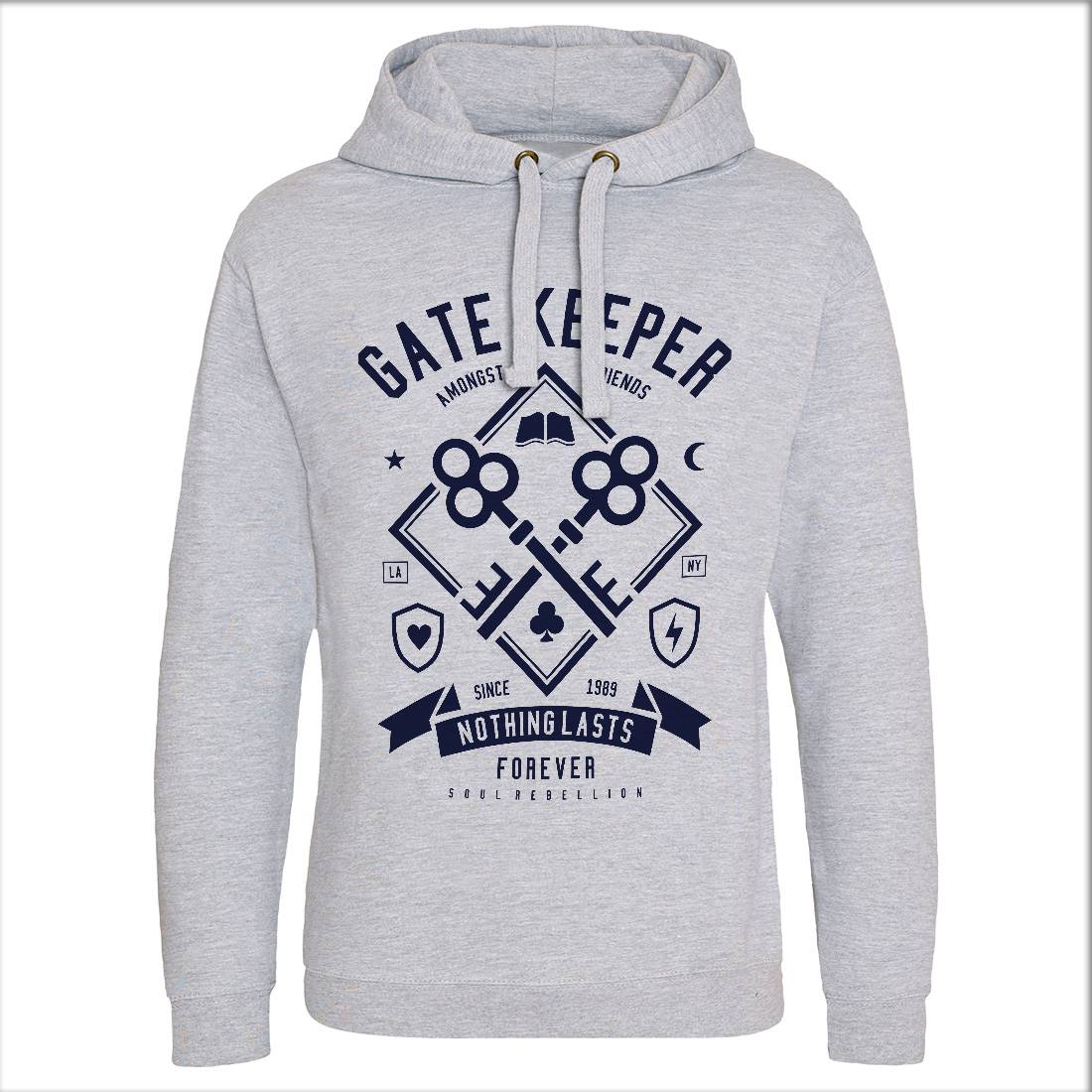 Gate Keeper Mens Hoodie Without Pocket Quotes A232