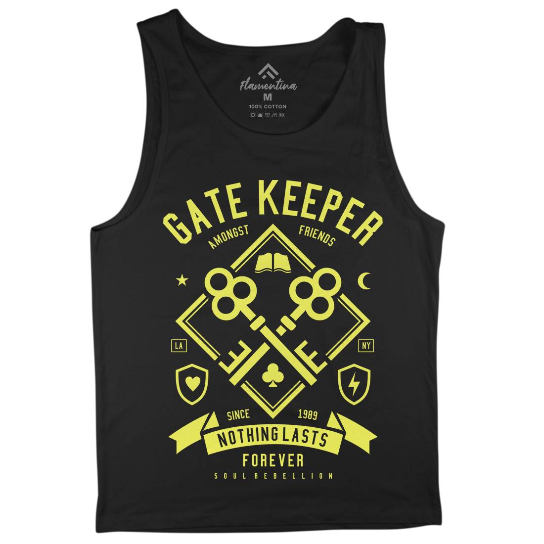 Gate Keeper Mens Tank Top Vest Quotes A232