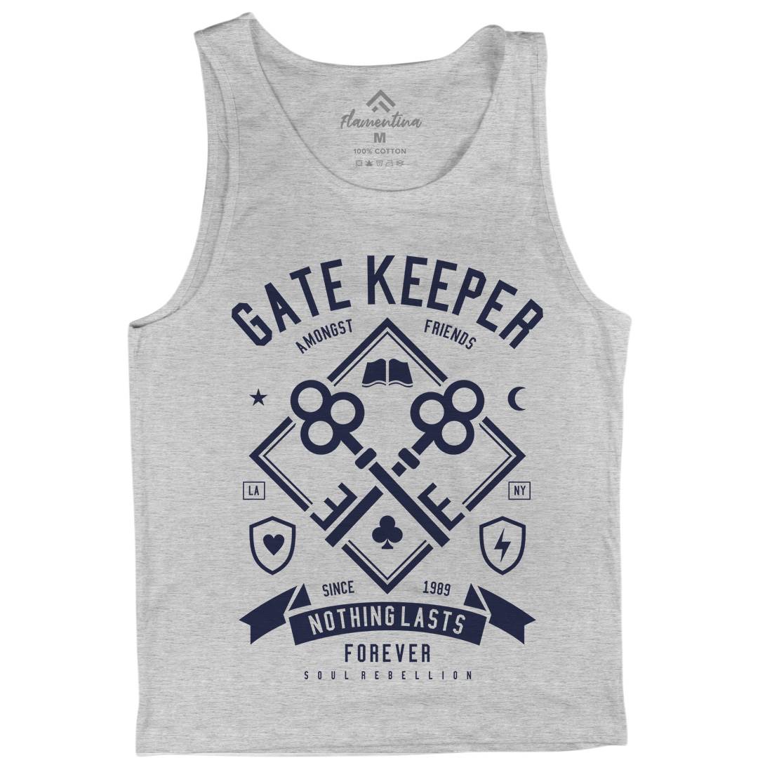 Gate Keeper Mens Tank Top Vest Quotes A232