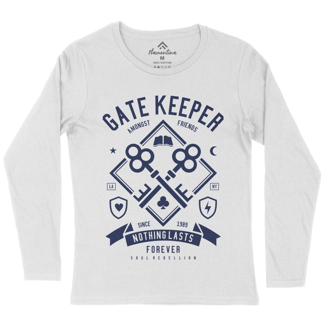 Gate Keeper Womens Long Sleeve T-Shirt Quotes A232