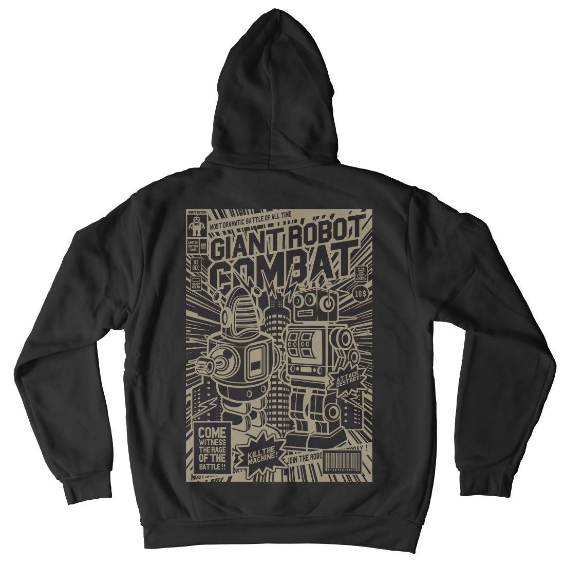 Giant Robot Combat Kids Crew Neck Hoodie Space A233