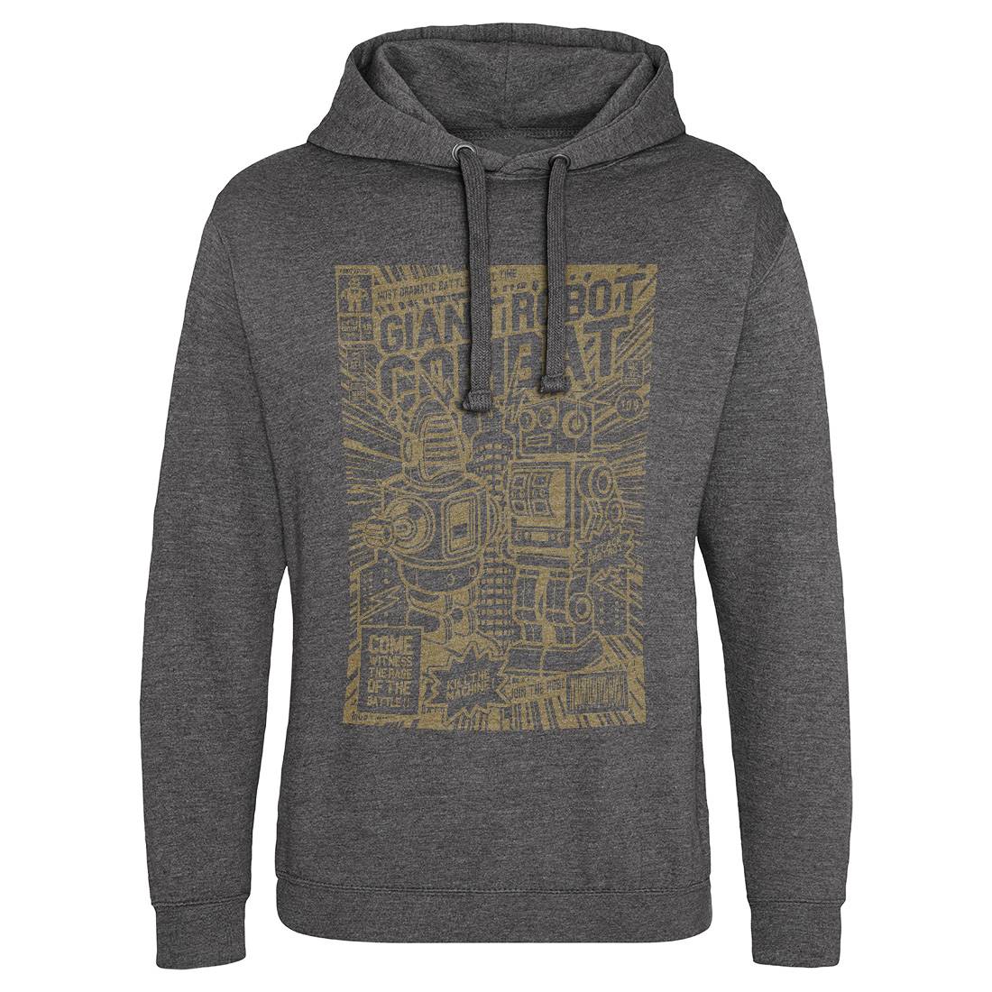 Giant Robot Combat Mens Hoodie Without Pocket Space A233