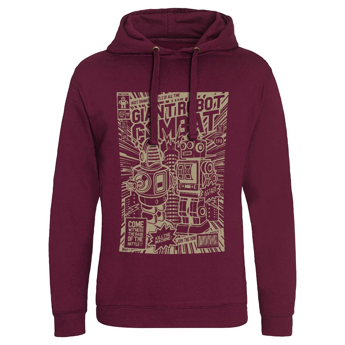 Giant Robot Combat Mens Hoodie Without Pocket Space A233