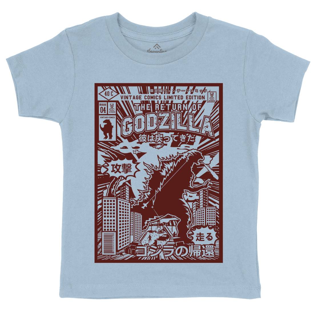 Monster Kids Organic Crew Neck T-Shirt Space A234