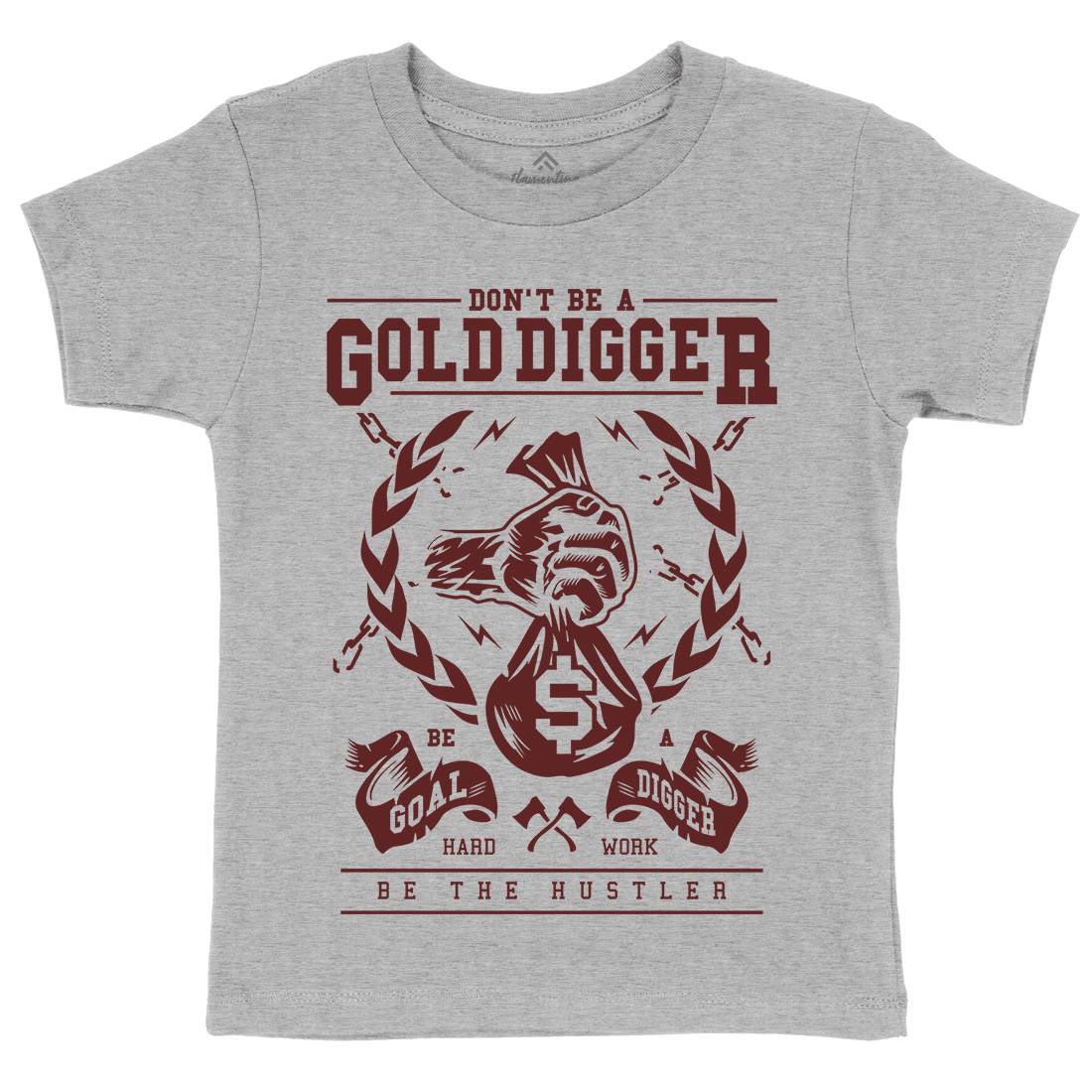 Gold Digger Kids Crew Neck T-Shirt Quotes A235