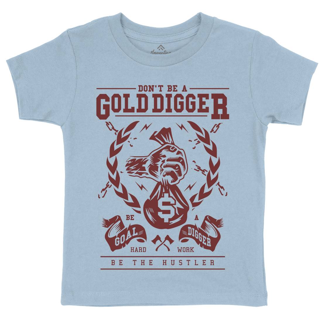 Gold Digger Kids Crew Neck T-Shirt Quotes A235