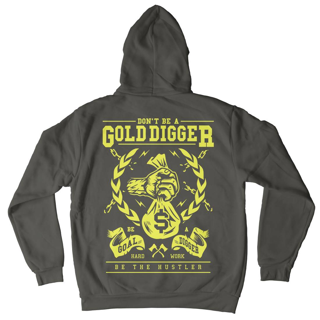 Gold Digger Mens Hoodie With Pocket Quotes A235
