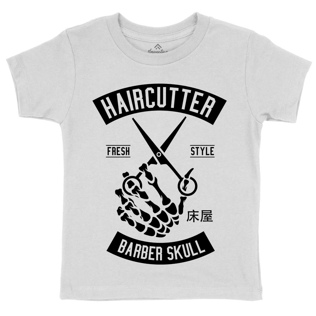 Haircutter Kids Organic Crew Neck T-Shirt Barber A237