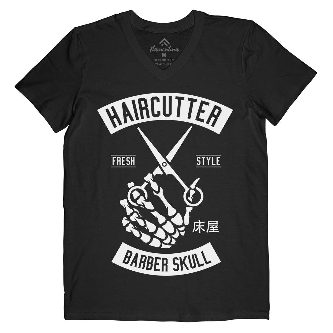 Haircutter Mens V-Neck T-Shirt Barber A237