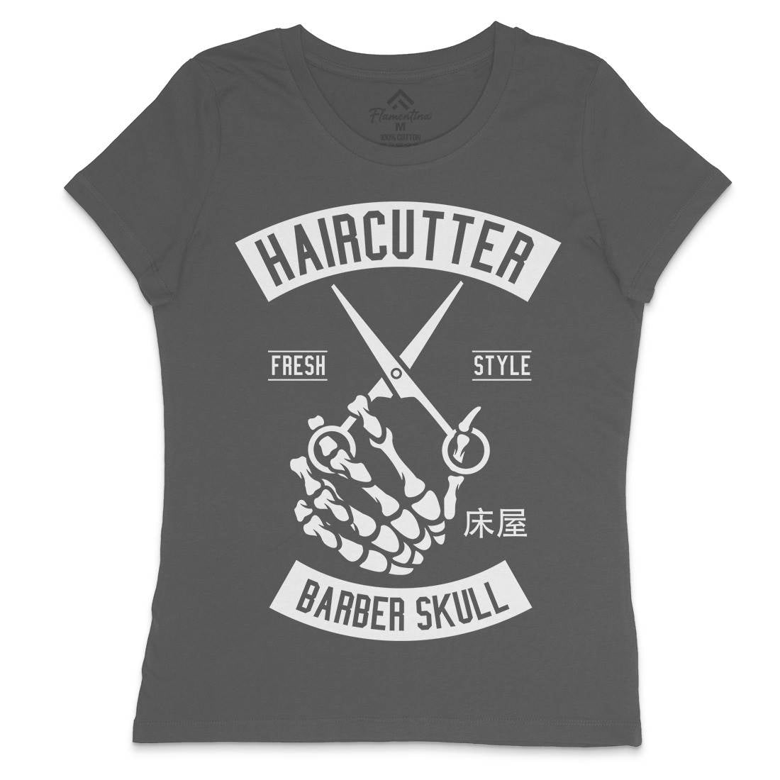 Haircutter Womens Crew Neck T-Shirt Barber A237