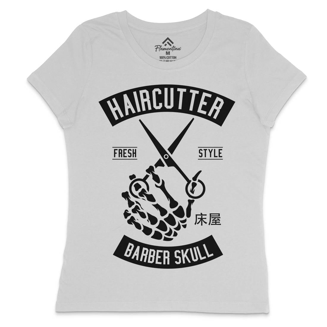 Haircutter Womens Crew Neck T-Shirt Barber A237